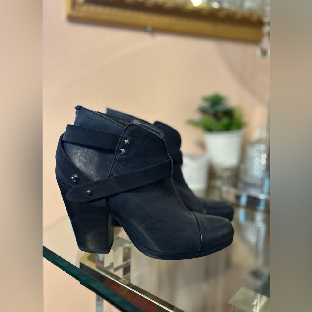 rag & bone Navy Blue Ankle Boots Size 38/7.5-8